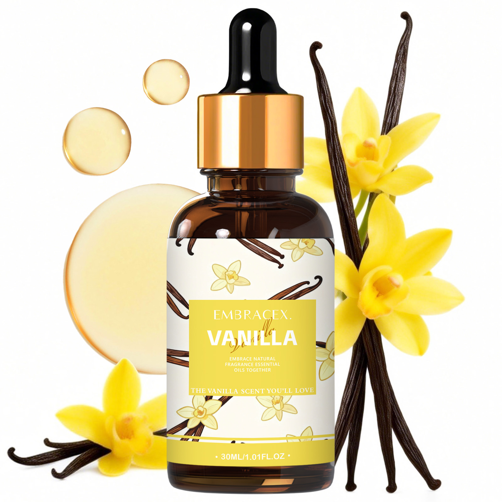 Home Fragrance Gift - 30ml Vanilya Esansiyel Yağları Difüzörler İçin
